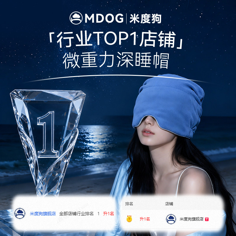 MDOG微重力深睡帽眼罩遮光睡眠护头空调防风助眠午睡女士礼物春夏图片