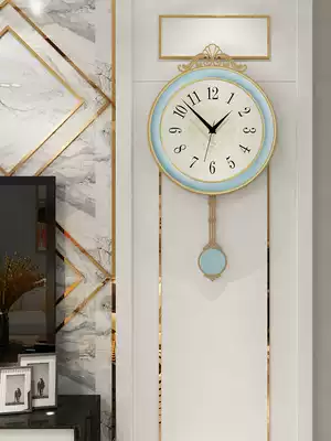Wall clock living room household fashion net celebrity creative clock Nordic personality modern simple light luxury art clock decoration clock