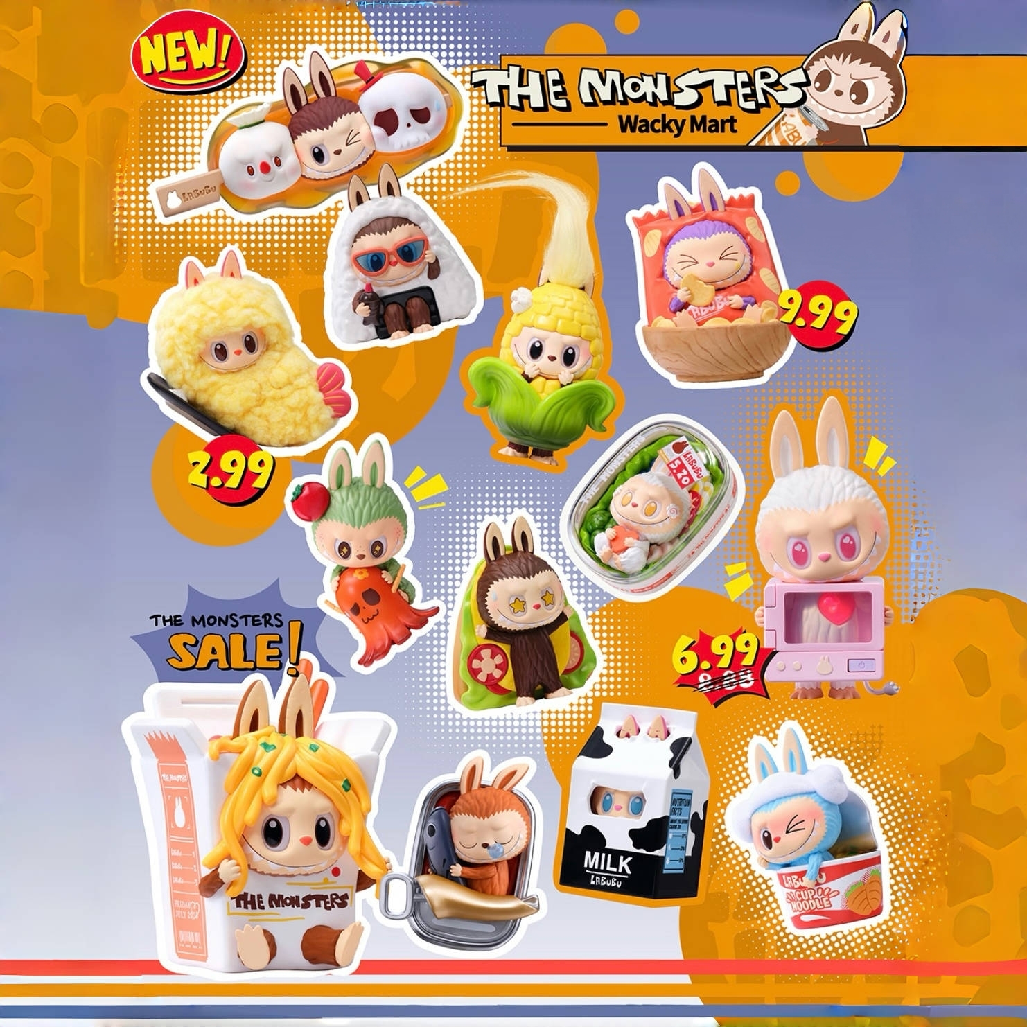 泡泡玛特Labubu怪味便利店手办