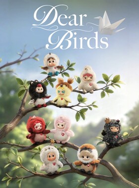 POPMART泡泡玛特Dear Birds搪胶毛绒挂件盲盒展示盒亲爱的鸟玩偶