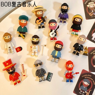 BOB6复古音乐人盲盒礼物摆件公仔潮玩送人明盒手办玩偶 FARMER