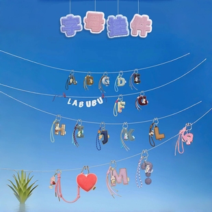 POPMART泡泡玛特LABUBU心底密码字母钥匙扣挂件盲盒拉布布手办