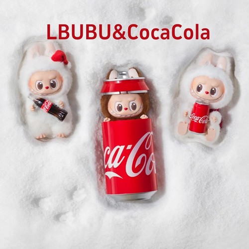 泡泡玛特LABUBU可口可乐搪胶手办