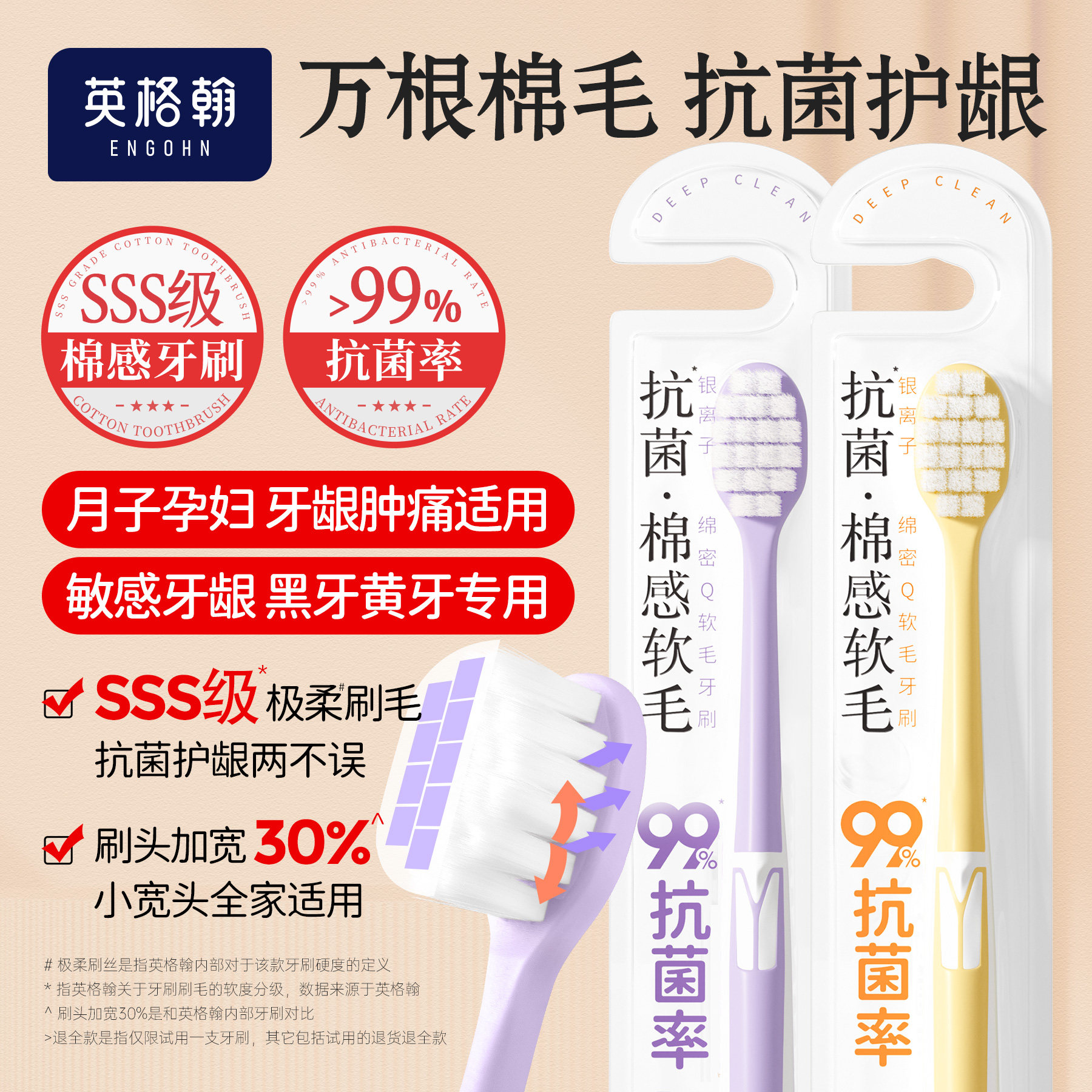 【东方鄄选爆款】超软护龈牙刷