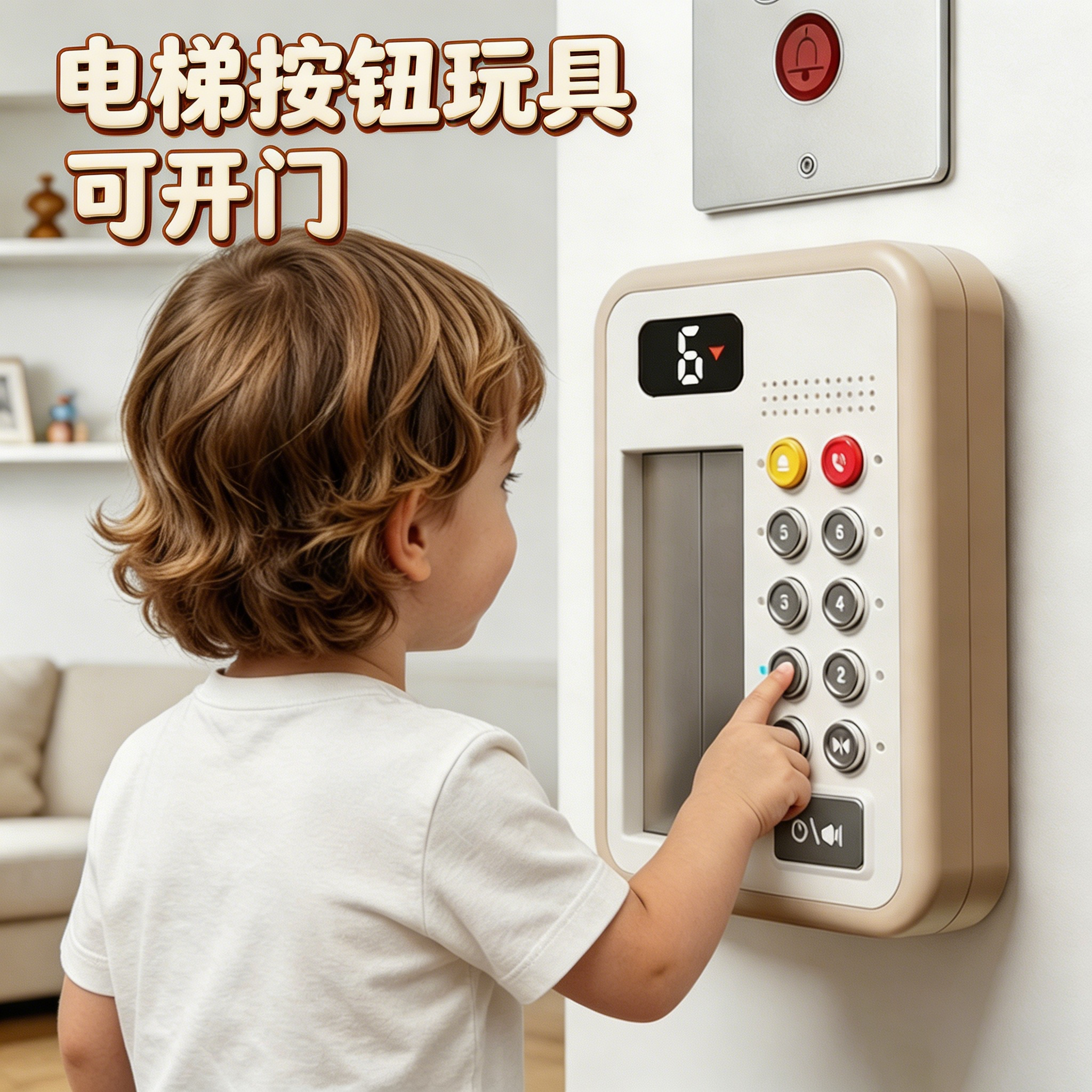 婴儿玩具宝宝蒙氏早教益智6个月仿真儿童电梯按钮模拟按键0一1岁8图片