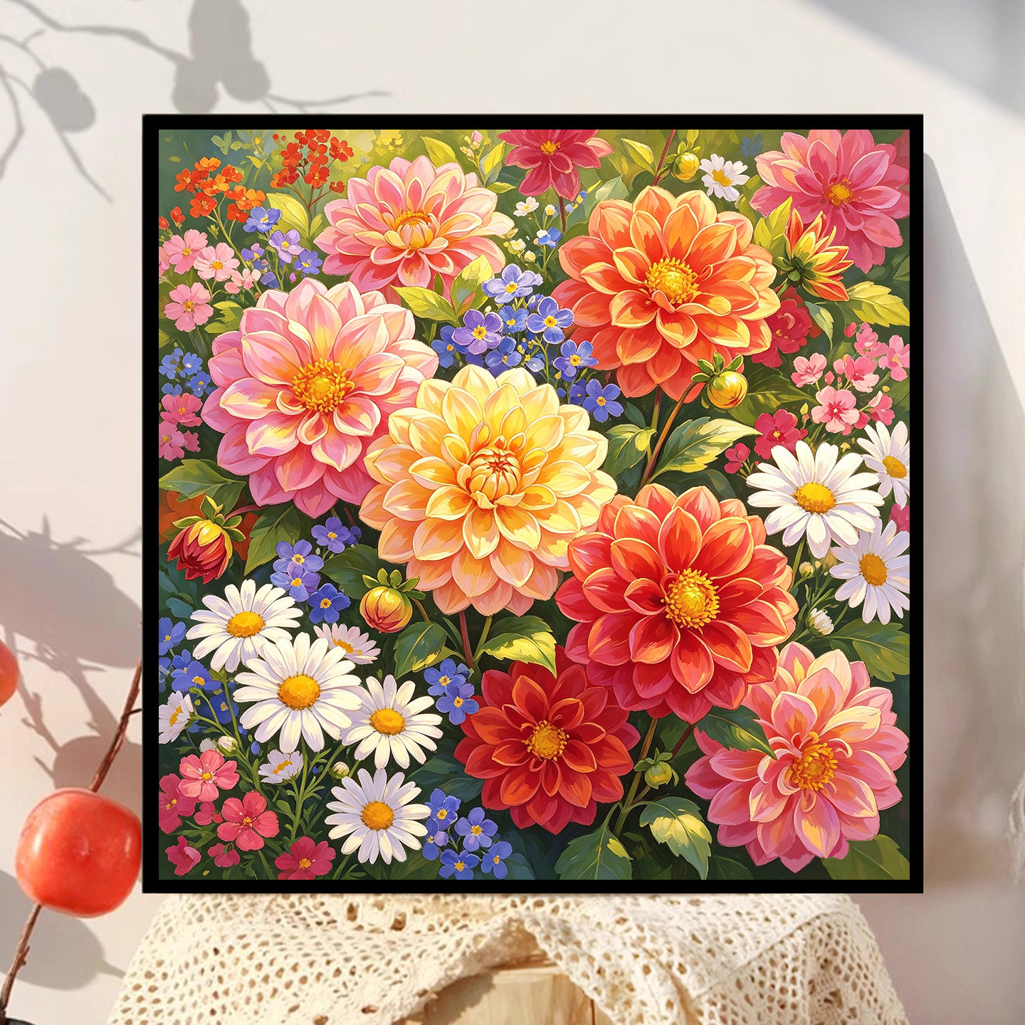 5D满钻小雏菊钻石画2026新款植物花卉手工贴钻客厅玄关轻奢十字绣