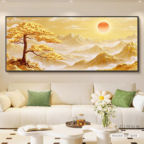 日照金山5d钻石画满钻新款