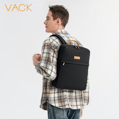 VACK时尚轻薄电脑包女双肩包简约