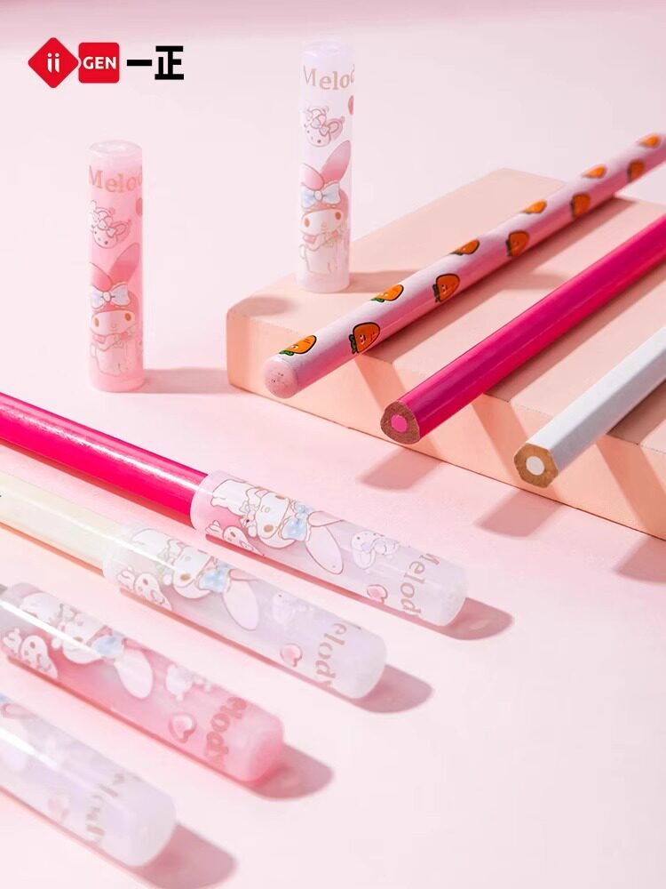 산리오 쿠로메 연필캡 멜로디 제이드 독 초등학생 고가 펜 커버 펜슬 팁 보호 커버 펜 연장 연장 펜 홀더 유치원 초보자 펜캡