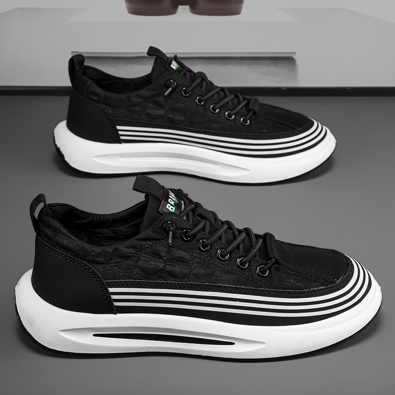 百搭一脚蹬男鞋夏季2024新款青少年舒适运动鞋透气冰丝布面休闲鞋