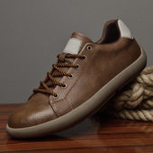 轻质百搭舒适低帮软底皮鞋 男鞋 系带运动休闲鞋 真皮板鞋 子2026新款