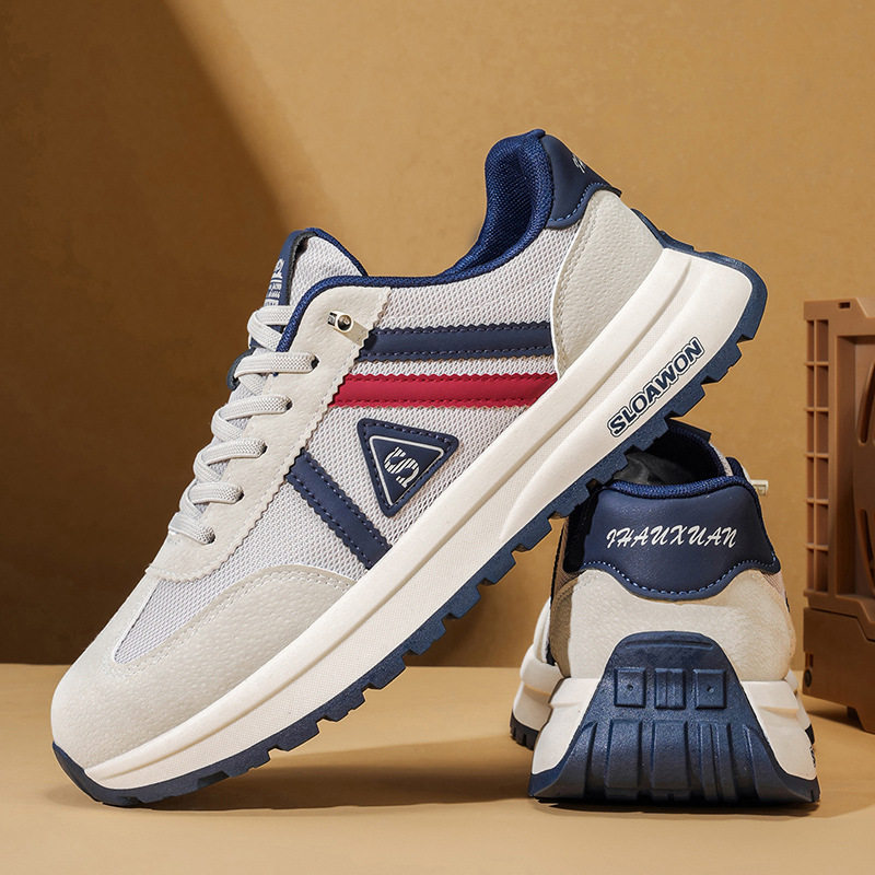 男鞋2026新款春季皮面高级感休闲百搭男士潮牌一脚蹬阿甘运动潮鞋