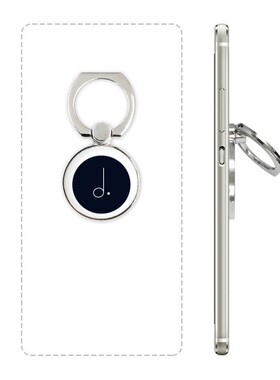 黑白音乐二分音符手机支架指环多功能黏贴懒人桌面支撑礼品定制定