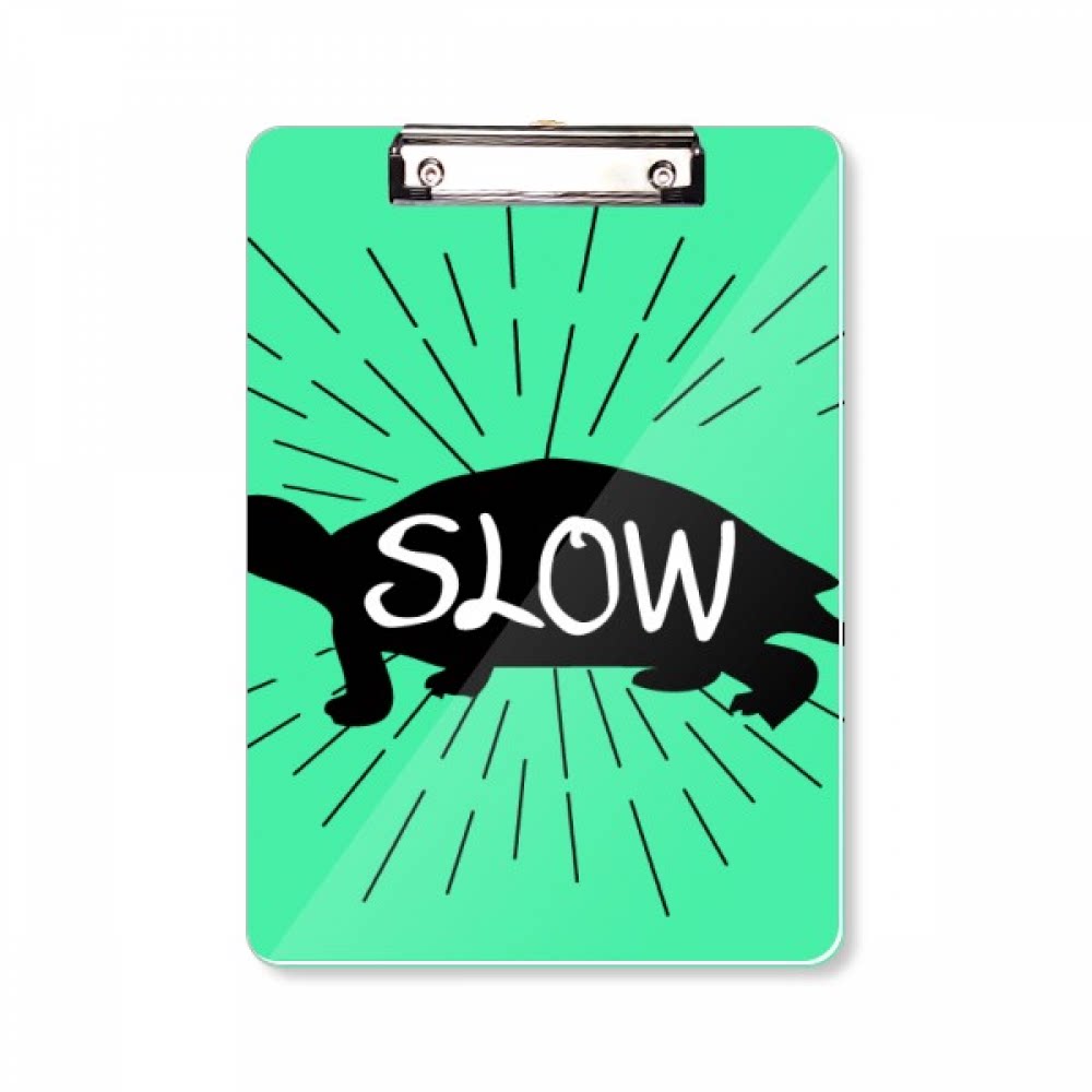 黑色乌龟动物剪影自然平头文件夹书写垫板考试a4板夹纸夹子