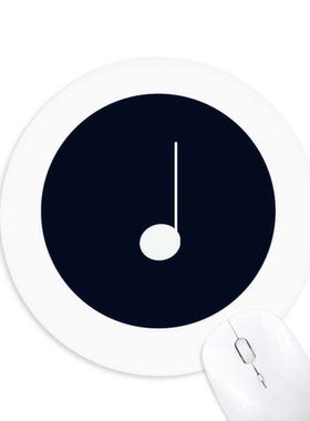 黑白音乐四分音符圆形游戏办公防滑橡胶鼠标垫礼物定制胶垫定做