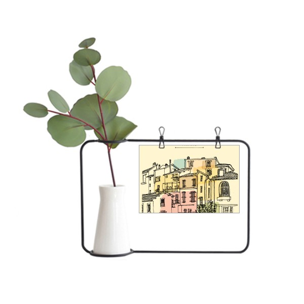 城市建筑法国手绘插画金属相框陶瓷花瓶装饰假花仿真花创意卡片in,鲜花速递/花卉仿真/绿植园艺,仿真花,淘宝优惠券,粉丝福利购,淘宝优惠卷