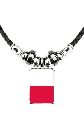 波兰国旗欧洲象征符号合金吊坠