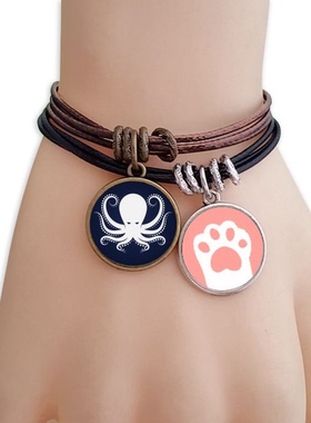 黑白猫咪礼品原创设计风手链