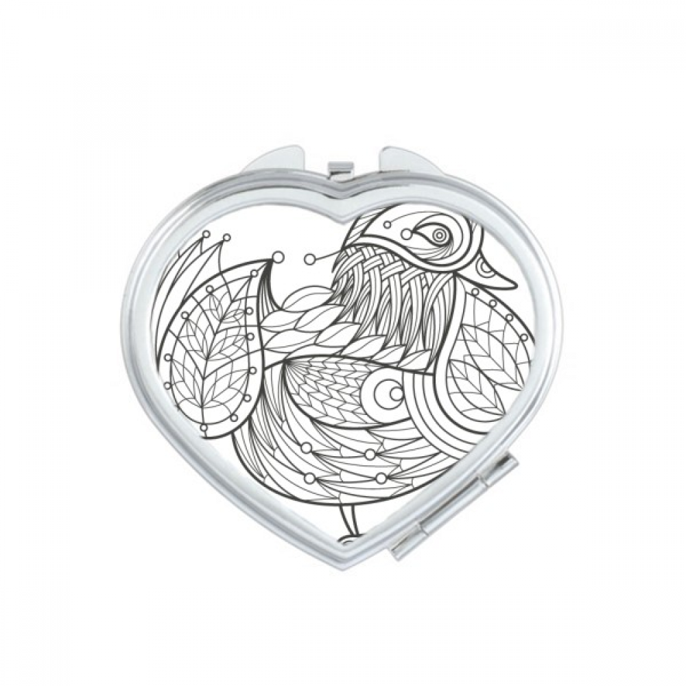 鸟类绘画飞翔线条心形化妆小镜子便携迷你双面镜礼物定制定做折叠,家庭/个人清洁工具,随身化妆镜,淘宝优惠券,粉丝福利购,淘宝优惠卷