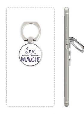 爱是魔法英文手写艺术手机支架指环多功能黏贴懒人桌面支撑礼品定