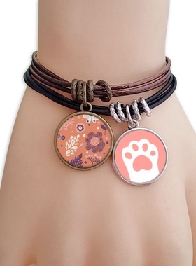 植物猫咪礼品原创设计风手链