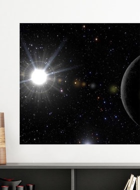 黑色夜晚白色光亮墙贴壁纸房间贴花海报不干胶车贴室内装饰