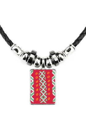 墨西哥图腾手绘涂鸦饰品合金吊坠