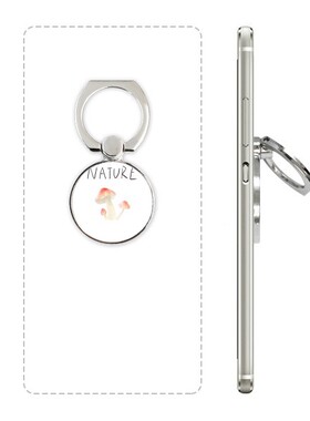 自然蘑菇清新小岛作品手机支架指环多功能黏贴懒人桌面支撑礼品定