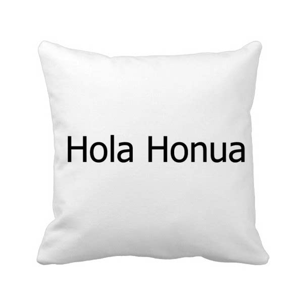 你好世界夏威夷语方形抱枕靠枕沙发靠垫双面含芯礼物定制简约定做