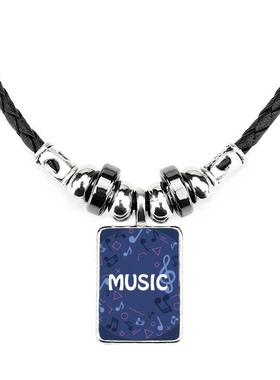 圆形音乐饰品合金礼物吊坠