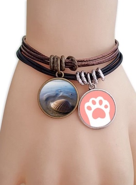 贝壳猫咪礼品原创设计风手链