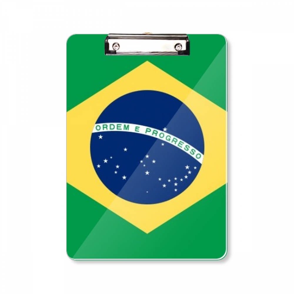 巴西国旗南美洲国家象征符号图案平头文件夹书写垫板考试a4