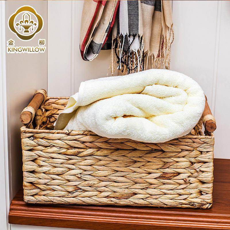 跨境热卖手工草编收纳筐长方形收纳框收纳盒玩具书本杂物收纳篮子,收纳整理,其他收纳篮,淘宝优惠券,粉丝福利购,淘宝优惠卷