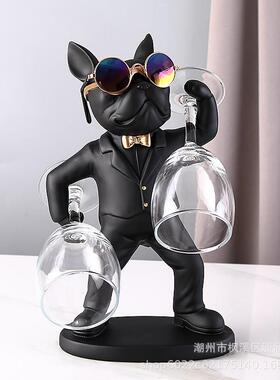 法斗红酒架摆件现代轻奢酒柜装饰品家居高档创意客厅吧台餐桌简约