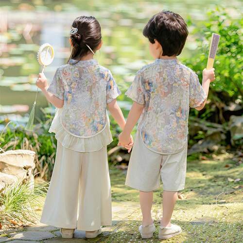 六一儿童节古风服装夏季幼儿园中国风唐装朗诵服舞蹈合唱汉服套装