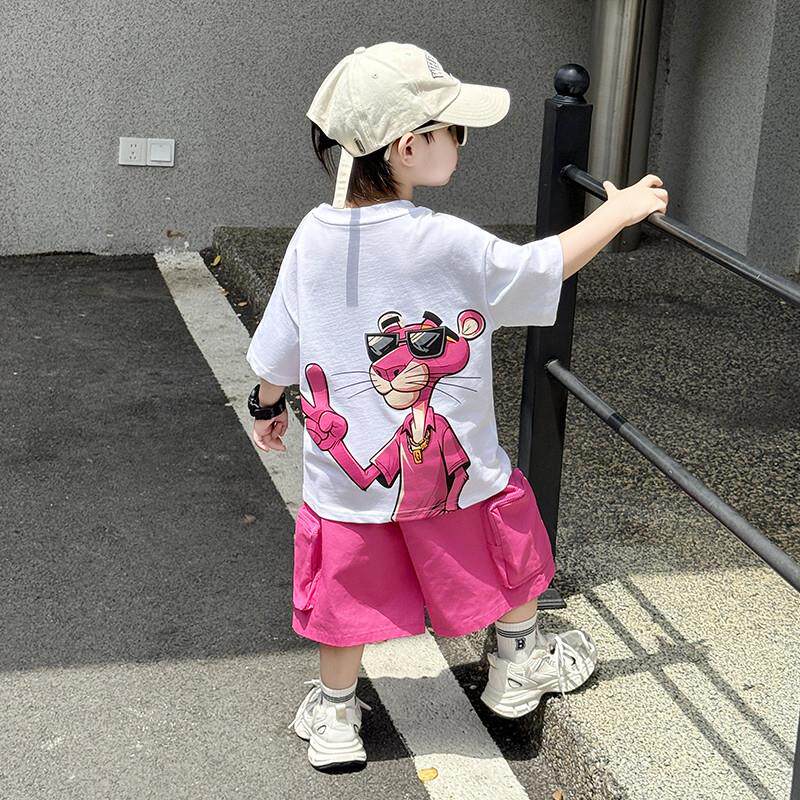 儿童装男童夏装套装2026新款夏季时髦衣服痞帅男孩帅气短袖潮工装