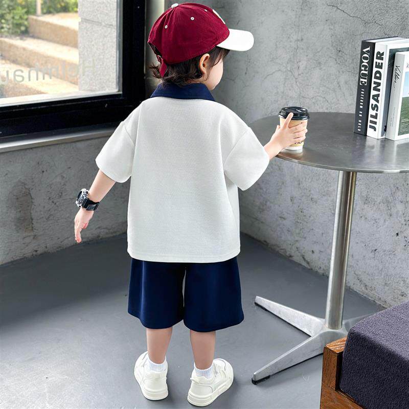 男童夏季POLO衫短袖短裤套装2026新款儿童洋派痞帅两件套男宝衣服