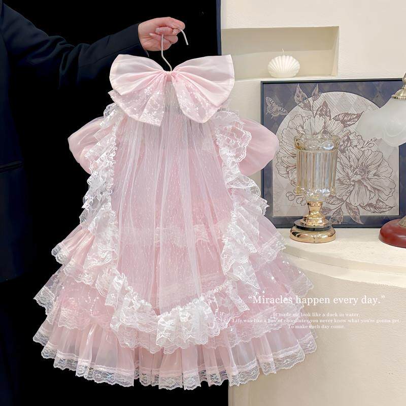 高端公主裙女童夏装洋气洛丽塔蓬蓬纱儿童生日礼服Lolita裙子