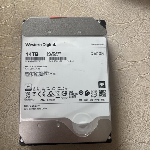西部数据WD/西部数据HC530 14T机械硬盘 监控服务器nas专用