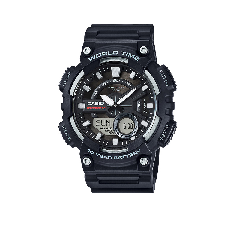 卡西欧手表男casio男表青少年中学生女百搭aeq-110w-1a西欧 卡西