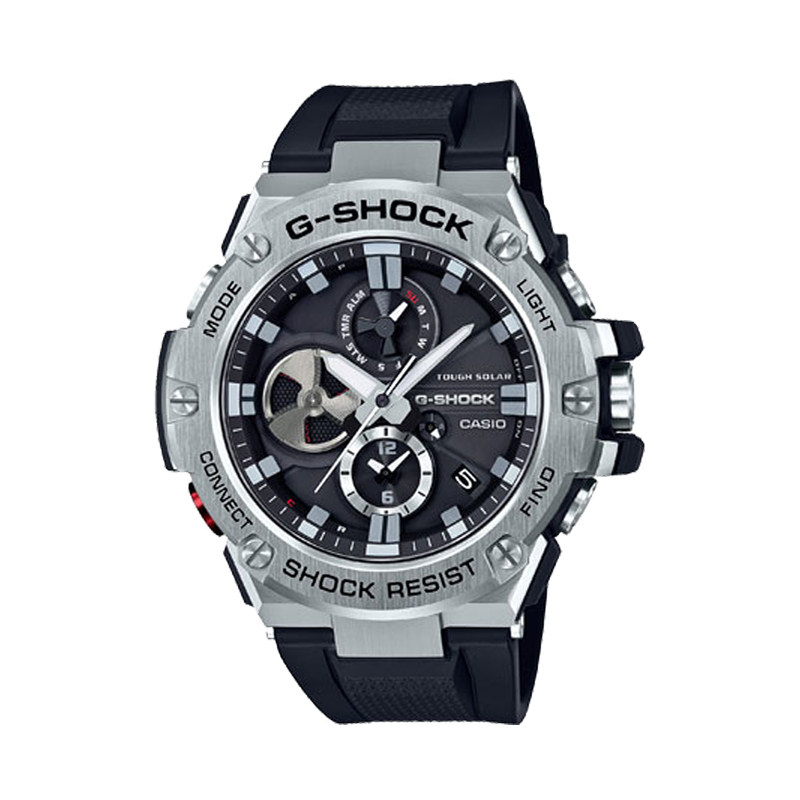 casio卡西欧gst-b10手表男石英表防水夜光男士钢带运动太阳能手表