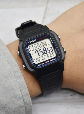 卡西欧casio手表复古小方块儿童学生男女防水电子手表W-800/F-91
