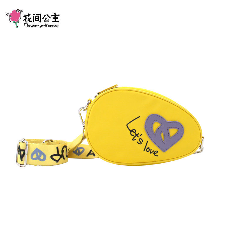 花间公主斜挎包时尚小包手机包零钱包女刺绣字母单肩尼龙布包LOVE