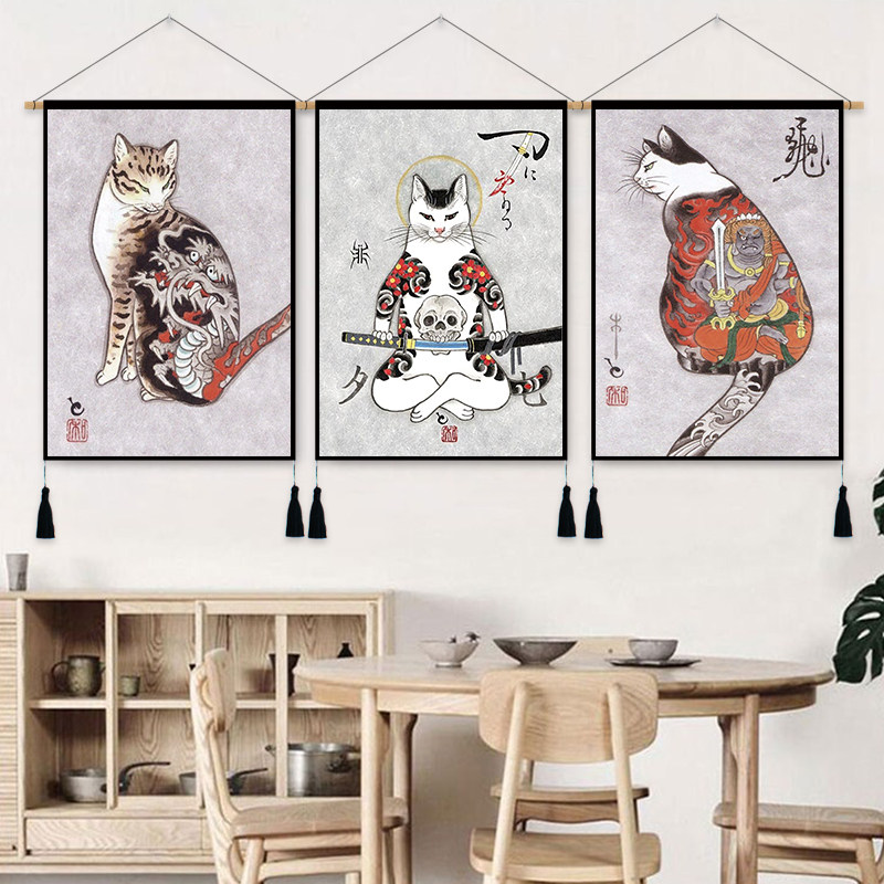 Japanese Ukiyo-e Fabric art Hanging picture Homestay Valance Background cloth Izakaya Tapestry a living room Tapestries Qiangbu Decorative paintingin the Home Fabric , Tapestry/Tapestry  category - from Buy2taobao.com to provide professional Taobao agent buy service