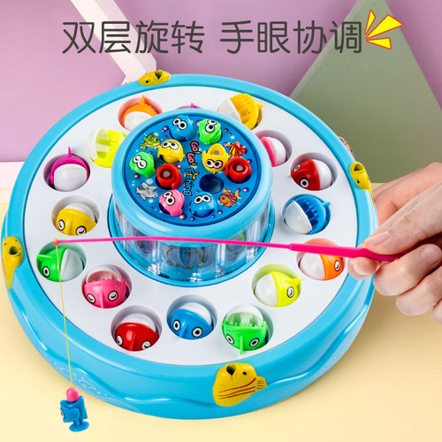 儿童钓鱼玩具益智力早教磁性
