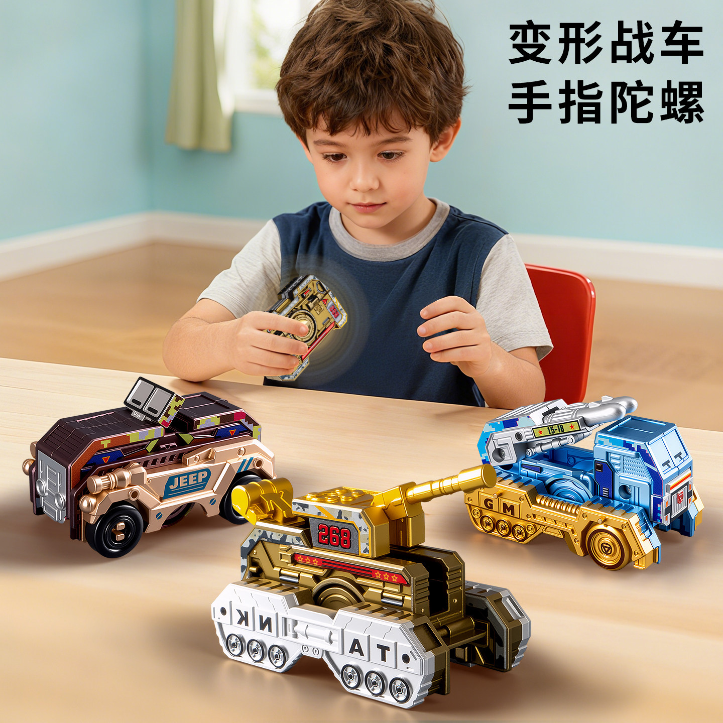 指尖陀螺玩具变形战车