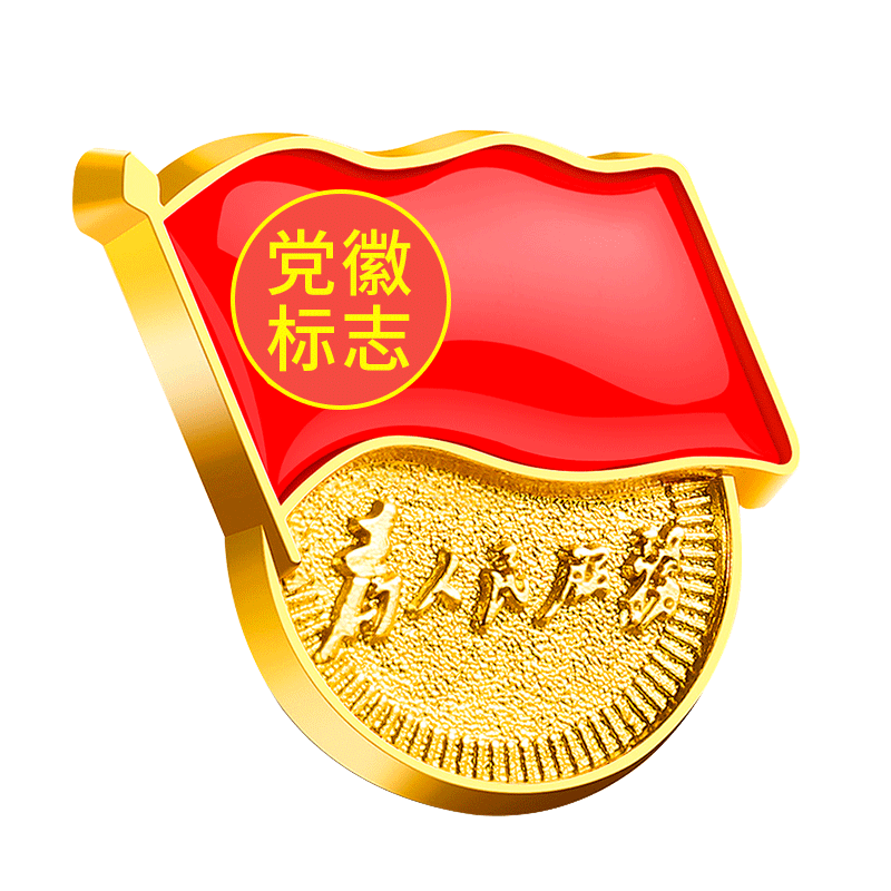 党徽标准型胸针强磁胸章