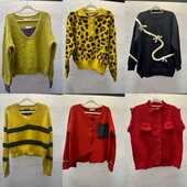 清仓高品质春秋款 均码 长袖 断码 针织衫 女宽松显瘦百搭毛衣上衣