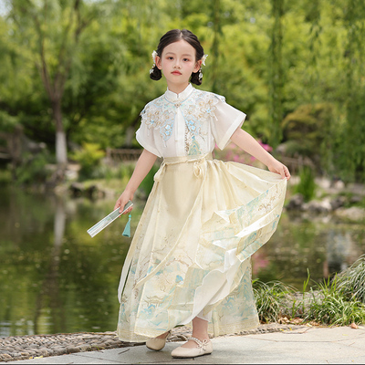 新国风女童汉服2026新款日常可穿古风公主夏季女士汉服儿童马面裙