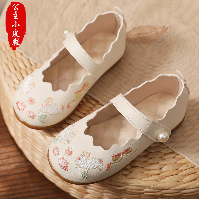 汉服鞋子旗袍小皮鞋女童春秋